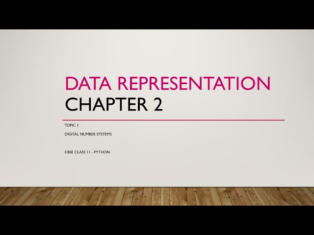 CBSE  Class 11 Computer Science, Data Representation Chapter2 Topic 1- Digital Number Systems