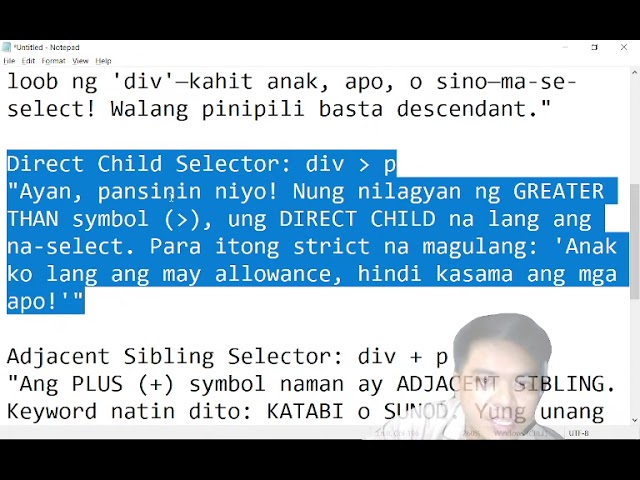 CSS Combinators for my G11 ICT Students