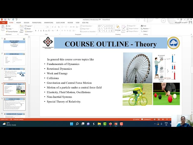 Introduction to  UG MOOCS course title Mechanics-(PHYSICS-C II)