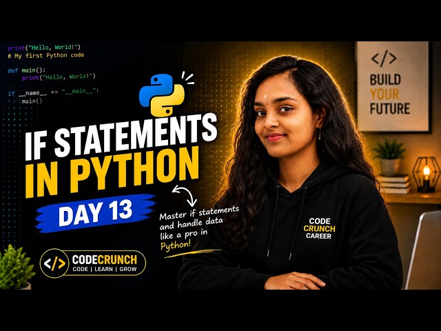 Learn Python If Statements in just 3 Minutes| Day 13 | 100 Days of Python| Python Interview Question