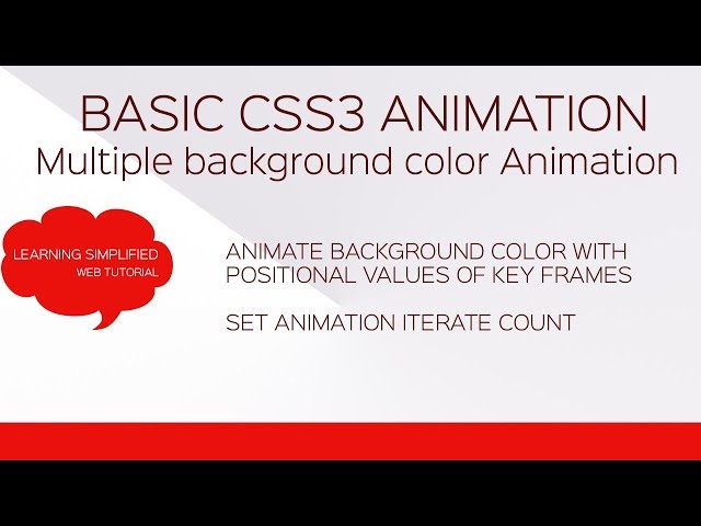 CSS3 keyframes Animation Tutorial basic- Set Iteration and Position