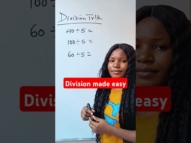 Division made easy with this trick. #mathshorts #maths #mathtricks #divisiontricks