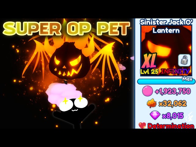 SHOWCASING THE *XL* SINISTER JACK O' LANTERN IN BUBBLE GUM SIMULATOR INFINITY!!!