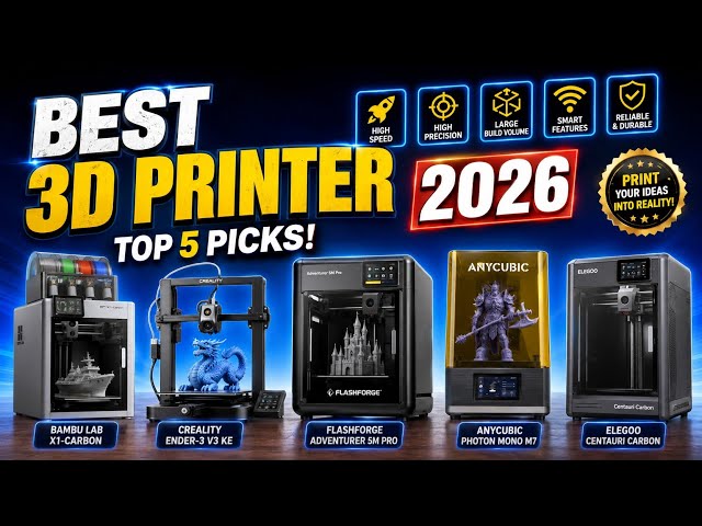 Best 3D Printer 2026 | Best 3D Printers for Beginners & Professionals