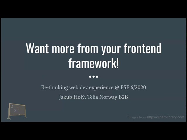 Want more from your frontend framework! Rethinking the web development experience.