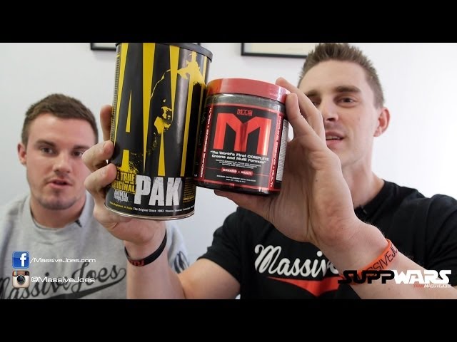 MTS Greens + Multi v Universal Animal Pak Vitamin Supplement Comparison - MassiveJoes.com SUPPWARS