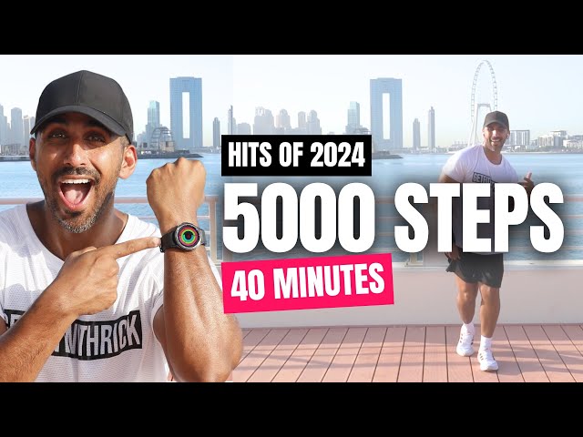 40 Min Walking Workout at Home│5000 Steps│Top Hits, Burn Fat & Feel Good