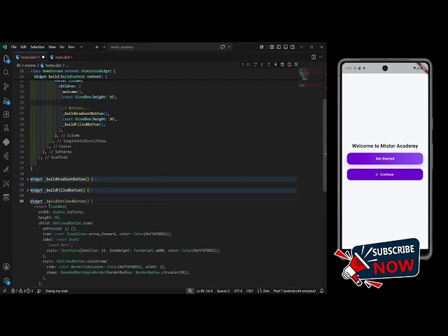 Flutter UI: 5 Modern Button Designs - Step by Step