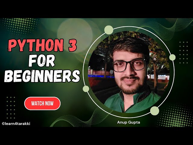 Python 3 for Beginners | Python Tutorial | Python Crash Course
