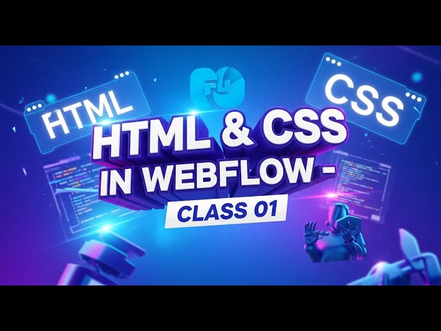 HTML & CSS in Webflow | Inline, Internal & External CSS Explained  (Urdu / Hindi) | Class 01