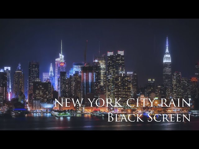 (Black Screen) New York City rain sounds | sounds for sleeping