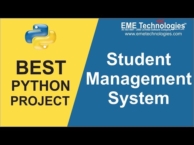 Student Management System Application Project in Python | Download Free Project Source Code