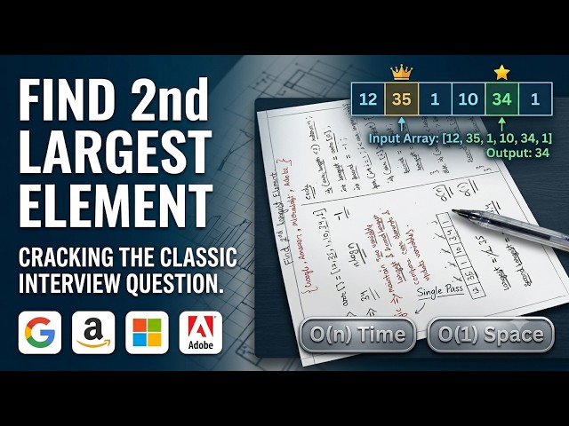 2nd Largest Element in Array | Most Asked Interview Question | Striver A2Z | Java DSA