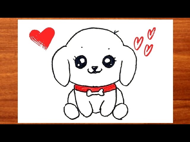 How To Draw A Cute Dog 🐶 Step-by-Step Tutorial for Beginners