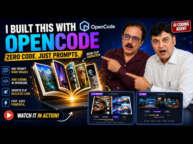 3D Animated App With ZERO Code — Using AI (OpenCode)