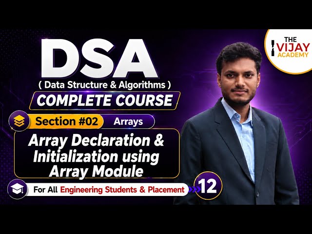 Array Module in Python🔥 | Array Declaration & Initialization | DSA Complete Course | Arrays | Day 12