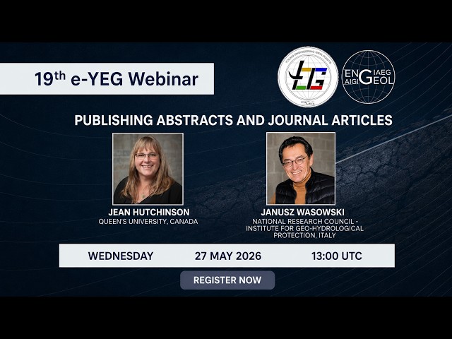 20th e-YEG webinar - Publishing abstracts and journal articles