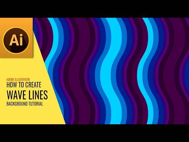 Adobe Illustrator Easy Wave Lines Background Tutorial