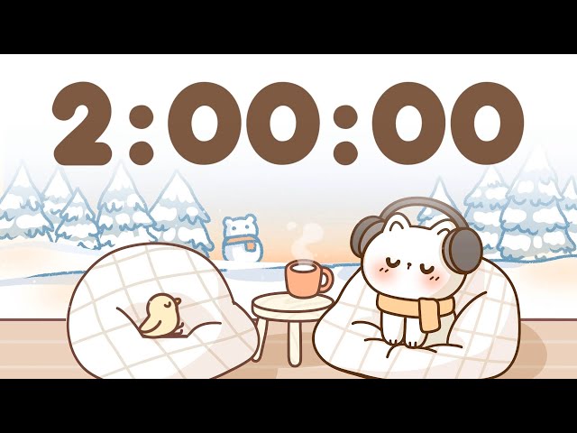2 Hour Timer 🐱 2 Hr Study Timer for Classroom Focus