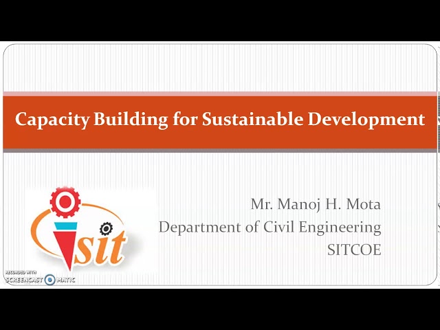 Capacity Building for sustainable development
