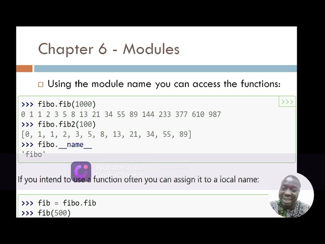 Chapter 6   Modules 1   Executing Modules as Scripts