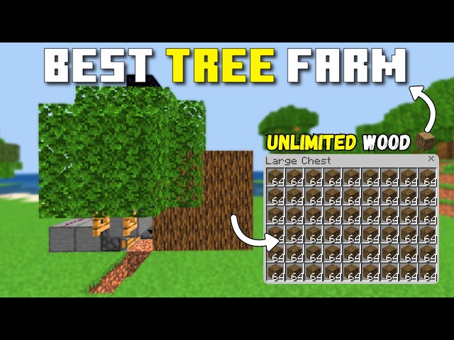 BEST WOOD FARM in Minecraft Bedrock! (26.33+)