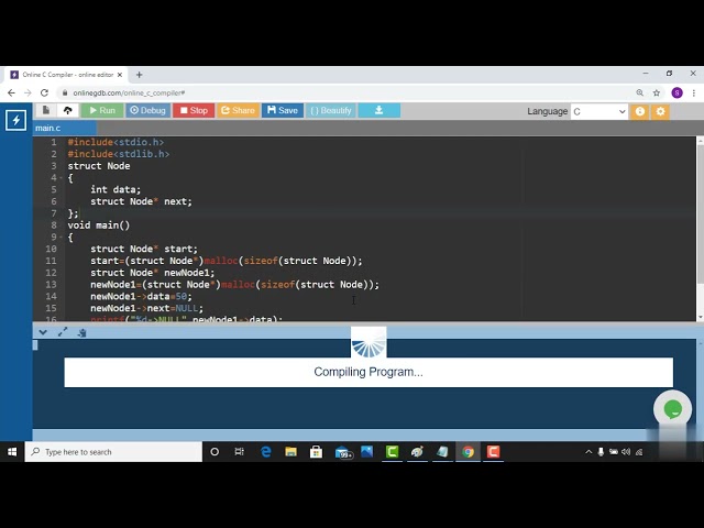 31  Linking the nodes in c