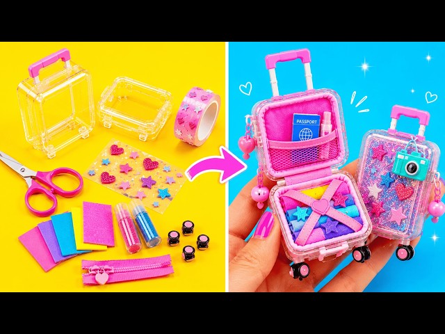 Mini vs. Real ✈️💖 Rumi & Jinu Try the World's Best Doll Travel Hacks by 123 GO! GOLD