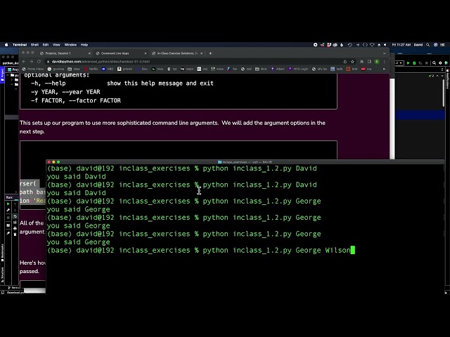 Command Line Arguments and the argparse Module