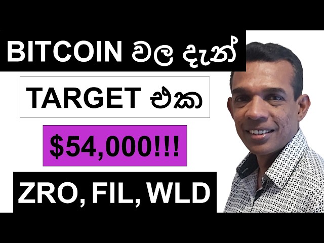 BITCOIN වල දැන් TARGET එක $54,000!!! | ZRO, FIL, SOL, DYDX, AND WLD | ALTCOINS