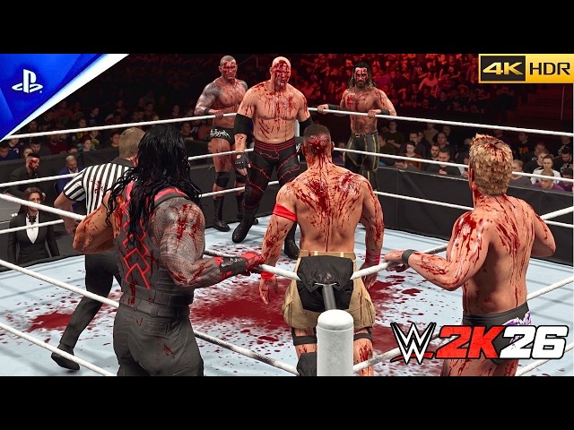WWE 2K26 - John Cena, Roman Reigns & Chris Jericho vs. The Authority: Raw | PS5™ Pro [4K HDR]