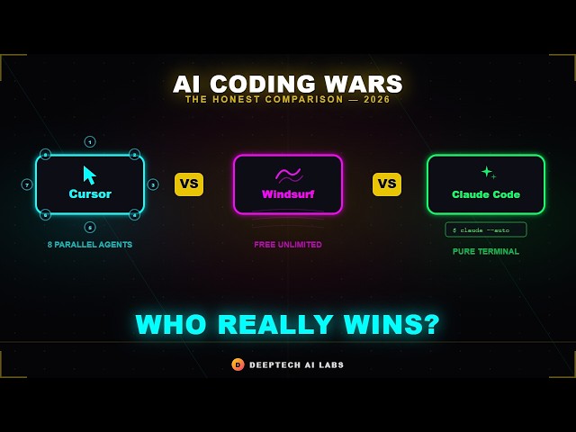 Cursor vs Windsurf vs Claude Code — The HONEST Comparison 2026