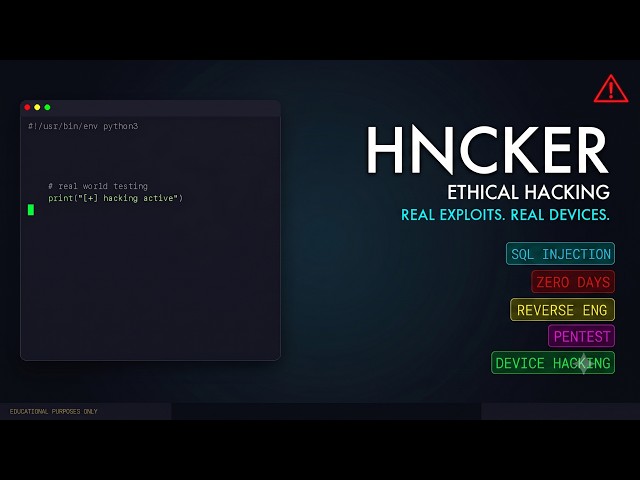HNCKER | Ethical Hacking, Real Exploits & Device Testing