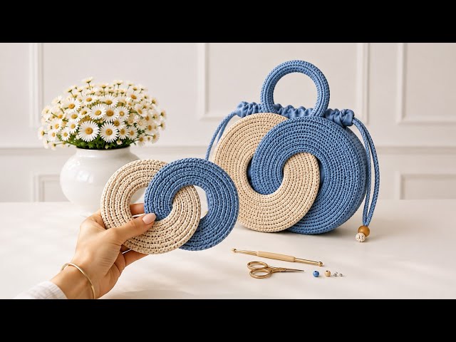 How to Crochet a Stunning Chain Motif Bag 👜 | Easy Interlocking Crochet Pattern Step by Step