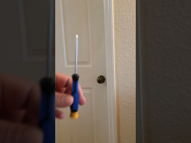 How To Unlock a Bedroom  Door With a Screwdriver (754) 247 0242