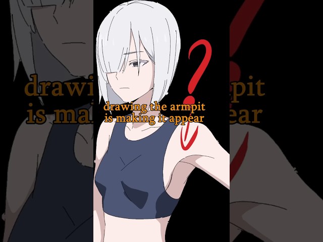Mistake When Drawing Armpit - Quick Art Tips #art #sketch #shorts #tutorial #drawingtutorial #anime