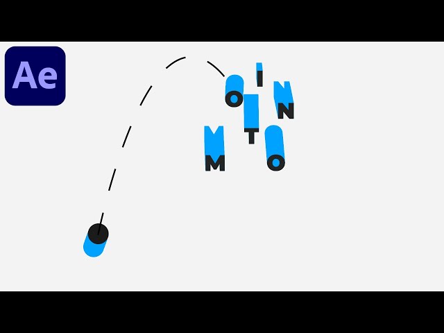 Ball Motion Graphics Text Animation - After Effects Tutorial | No Plugin #2