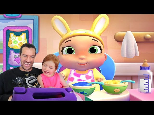 Adley App Reviews | Doc McStuffins Baby Nursery | pretend play morning routine with a baby