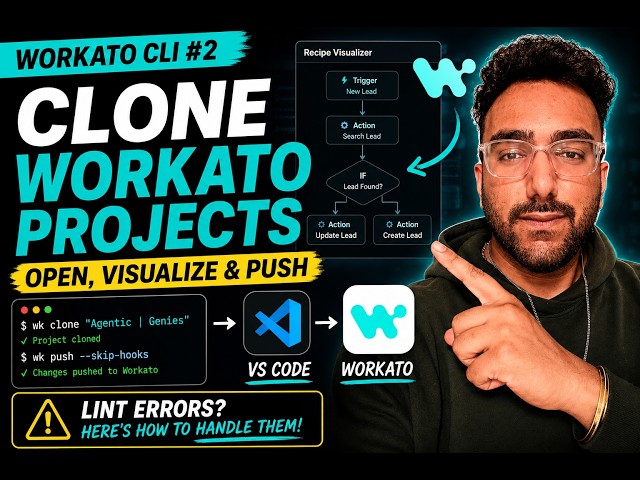 Workato CLI #2: Clone Projects, Use VS Code & Recipe Visualizer