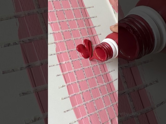 Wait for the cute pattern😲😮✨🤯 #art #satisfying #acrylic #painting #pattern #heart #tutorial