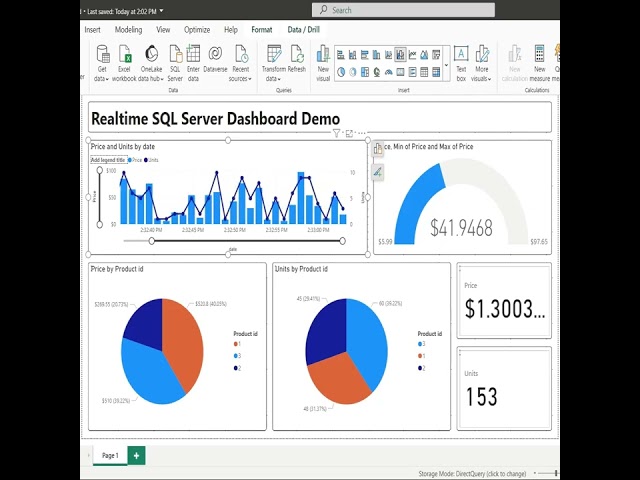 Create Realtime Dashboard in Power BI using SQL Server Database #shorts #realtime #powerbi #tutorial