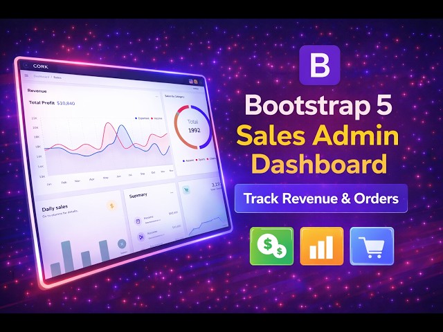 Bootstrap 5 Sales Admin Dashboard | Revenue & Analytics UI Template