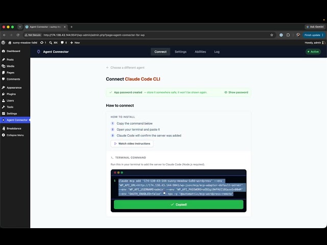 Demo: One Minute Of Human Work = Finished Website w/ Claude, Breakdance + WordPress