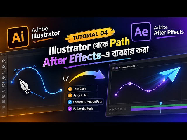 position tutorial 4 - Illustrator থেকে Path After Effects-এ ব্যবহার করা