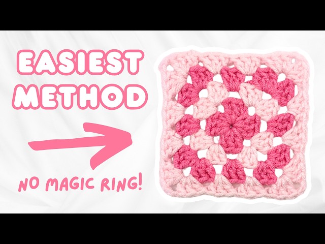 how to crochet a granny square for BEGINNERS *with color changes* | no magic ring! 🧶
