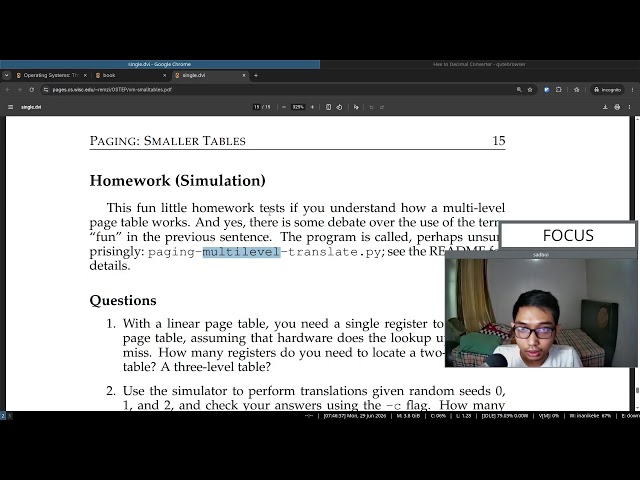 Live study: read along book "Operating Systems: Three Easy Pieces" (Part 139)