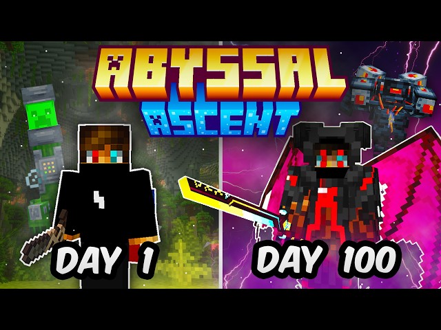 I Spent 100 Days in ABYSSAL ASCENT in Minecraft