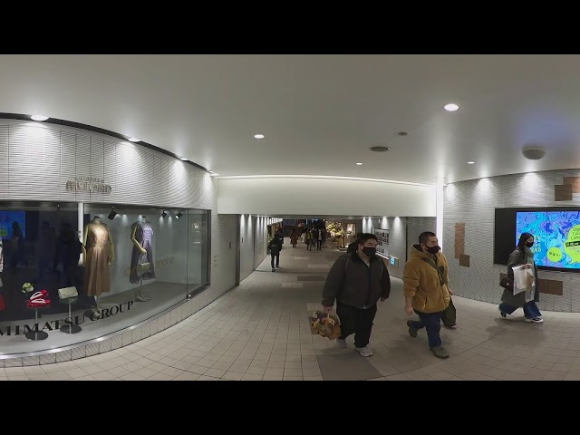 【4K 360° VR】Shinjuku Station, South Exit to West Exit| Japan Walk(also available without VR headset)
