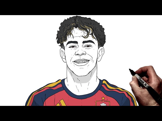 How To Draw Lamine Yamal | Step By Step | World Cup '26