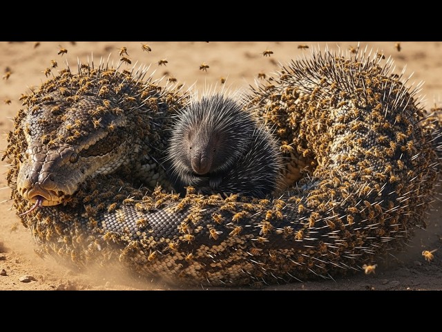 Python vs Bees | Mother Porcupine’s Deadliest Trap to Save Her Babies